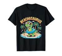 Beachasaurus - Simpatico cartone animato estivo Dino Island Cartoon divertente design Maglietta
