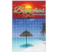 Beaches word search: Word search with easy to read print Sand, Surfing, Summer 6x9 110 pages (55 puzzles) great for gift, vacations and holidays
