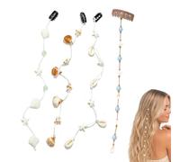 Beachy Mermaid Hair Accent: Starfish Bead Details Mermaid Hair Clips