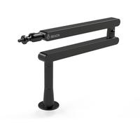 BEACN Supporto per microfono, di qualità professionale, regolabile, a basso profilo, con rotazione a 360°, gestione dei cavi, morsetto facile, universale per streaming, podcasting, gioco (scuro)