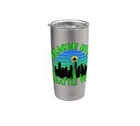 BEACON HILL Seattle WA BEACON HILL quartiere con Skyline Bicchiere termico in acciaio inox doppia parete