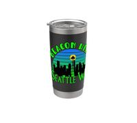 BEACON HILL Seattle WA BEACON HILL quartiere con Skyline Bicchiere termico in acciaio inox doppia parete