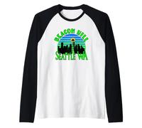 Beacon Hill Seattle WA Beacon Hill quartiere con Skyline Maglia con Maniche Raglan