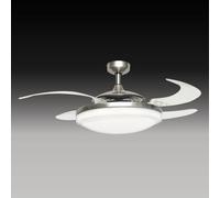 Beacon Lighting Ventilatore Beacon con luce Fanaway Evo 2, cromo opaco, silenzioso Beacon Lighting