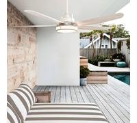 Beacon Lighting Ventilatore da soffitto Beacon con luce Louisville, bianco, silenzioso Beacon Lighting