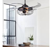 Beacon Lighting Ventilatore da soffitto Beacon Fanaway Industri nero silenzioso 212920