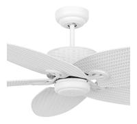 Beacon Lighting Ventilatore da soffitto Beacon Fijian II, bianco, Ø 132 cm, silenzioso 510297