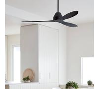 Beacon Lighting Ventilatore da soffitto Beacon Whitehaven, nero, silenzioso, Ø 142 cm Beacon Lighting