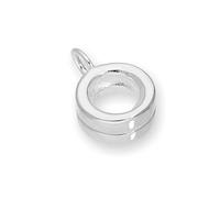 Bead ad anello spesso di 4mm in argento Sterling lucidato con maglia esterna