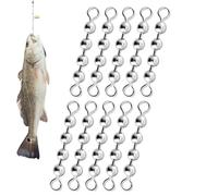 Bead Chain Fishing 10PcsTrolling Rig 360 Degree Rotation Bead Chain Swivels