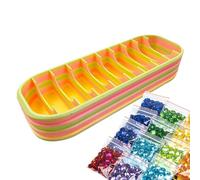 Bead Organizers, Portable Bead Storage Boxes, 10-Compartment 3D Printed Container | Rhinestone Painting Art Storage Box For Jewelry Gem Glue Storages Office School Dorm Hotel Adults Women Men Artist