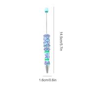 Bead Pens, Bullet Shaped Ballpoint Pen with Beads, 5.71x0.63 Inches Fun Jewelry Making School Supplies, Craft Stationery for Teachers and Students, Journaling, Drawing, Note Taking, Graduation Gift