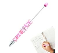 Bead Pens, Bullet Shaped Ballpoint Pen with Beads, 5.71x0.63 Inches Fun Jewelry Making School Supplies, Craft Stationery for Teachers and Students, Journaling, Drawing, Note Taking, Graduation Gift