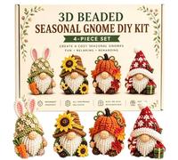 Bead Set - Handmade DIY Desk Decor Craft Kit, Funny Dwarf Beading Set for Creative Art Projects, Decorative Bead Assembly Kit for Home Office School Classroom Workshop, Desktop Shelf Living Room