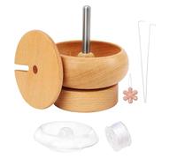 Bead Spinner Bowl - Wooden Waist Beads Kit With Bead Spinner | 4 Bowls 2 Needles 1000pcs Beads Clay Spinners For DIY Craft Jewelry Making Accessories