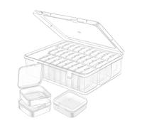 Bead Storage Box, Rectangle Clear Organizer With 30 Piece Small Cases, Adjustable Compartment Beads Container With Secure Lids For DIY Bracelets Clay Beads Buttons Sequins Earrings Small Parts Use
