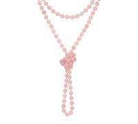 Bead Strand - Collana versatile lunga 152,4 cm, realizzata a mano, con cristalli scintillanti, pietra naturale semi preziosa, lava, perle finte in vetro, Pietra naturale, Non pietra preziosa