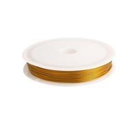 Bead Wire, Stainless Steel Stringing Thread, 3.94x3.15x0.39inches, Thin Crafting Cord, Flexible Tangle-Free Design, Gold and Silver Finish, 2-Roll Set, for Jewelry Making, Ornaments, Decorations