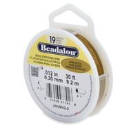 Beadalon 19-Strand Bead Stringing Wire, 0 cm, Satin Gold, Piedi