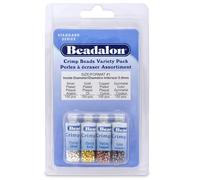 Beadalon 4-Colore della Miscela Pacchetto Placcato schiaccini 1,3 mm / 600 Pezzi