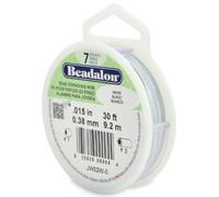 Beadalon 7 - Filo per Perline 0.015" (0.38mm) Bianco