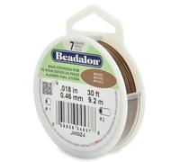 Beadalon 7-str ngiger Edelstahl-Perlendraht, 0,018 Zoll / 0,46 mm, Bronze, 30 Fu / 9,2 m