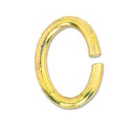 Beadalon Anelli di salto, 4,5 x 6 mm, colore oro, 45 pezzi
