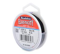 Beadalon - Cordino elastico Elasticity, diametro 1,0 mm, 5 m, nero