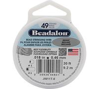 Beadalon Filo per corde a 49 fili, 45,7 cm x 76 m, brillante