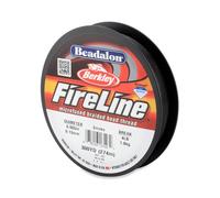 Beadalon FireLine Filo per perline di Berkley - Filo intrecciato per perline microfuso per tessitura di perline, non elasticizzato, resistenza alla rottura, 1,8-4,5 kg, cristallo e fumo, diametro