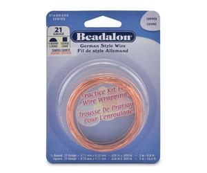Beadalon® German Style Wire Practice Kit calibro 21/0,72 mm colore rame (8 m)