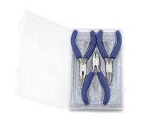 Beadalon® Kit di attrezzi da viaggio 3 pezzi con custodia in plastica manici blu