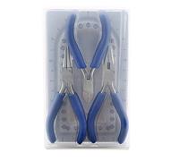 Beadalon Kit di Attrezzi da Viaggio, becchi per Catena, pinze a Becco Rotondo, taglierina e Mini tavola per Perline, con Custodia in plastica Strumenti