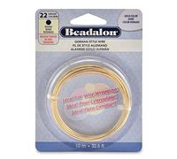 Beadalon Modellierdraht, 10m, Filo, Calibro 22, Rotondo, Placcato Oro