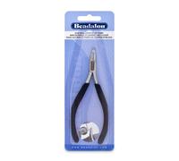 Beadalon® Pinza naso catena piegata linea sottile manici neri in acciaio inos...