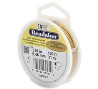 Beadalon Rocchetto da 31 m, Diametro 0,46 mm, 19 Fili, Colore: Oro
