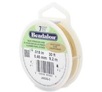 Beadalon - Rocchetto di Filo a 7 Fili, Lunghezza 9,2 m, Diametro 0,46 mm, Colore: Oro