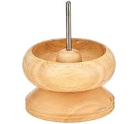 Beadalon Spin N Bead Spinner for Fast Stringing Ideal for Beaders Jewelry Makers Designers Wood Bowl with Big Eye Needle
