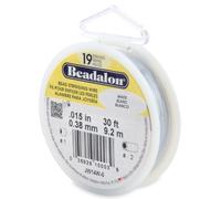 Beadalon Stringing Wire 19-Strand .015-inch (.38-Millimeter) Diametro Piedi/Pkg, Bianco