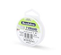 Beadalon Stringing Wire 7-Strand .015" Diameter 30 Feet/Pkg-Silver Plated