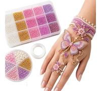 Beaded Hand Bracelet Kit, DIY Jewelry Making Supplies, Bead Craft Set