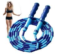 Beaded Jump Rope,Skipping Rope For Kids - 8FT Adjustable String With Ergonomic Handles | Beaded Jump Rope Fitness For Workout Exercise Gym School PE Home Outdoor Training Competition Weight Loss