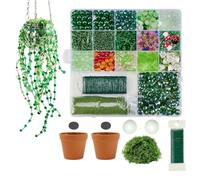 Beaded Plant Kit - 2800 pezzi Forever Making Crafts with Chain, Beaded Flower Kit, DIY Artificial Flower Craft Set with Colorful Beads Wire and Accessories | Creative Handmade Decoration for Birthday