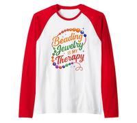 Beading Jewelry è la mia Terapia Divertente Design per Gli Amanti delle Perline Maglia con Maniche Raglan