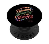 Beading Jewelry è la mia terapia divertente design per gli amanti delle perline PopSockets PopGrip Adesivo