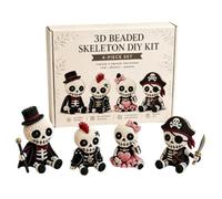 Beading Kits Spooky with Instructions D Beaded Skull DIY Kit