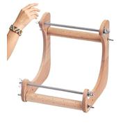 Beading Loom - verticale regolabile per perline da 19,87 cm, design ergonomico inclinato, macchina per tessere braccialetti in legno, strumento artigianale per principianti in acciaio