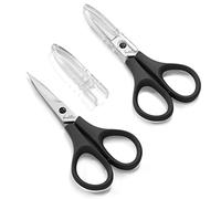 Beaditive 2 forbici da cucito e ricamo leggere (2 pezzi) | cucito, ricamo, taglio carta, artigianato, acciaio inossidabile, custodia protettiva (10 cm)