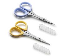 Beaditive cucito e ricamo forbici set (2 pz.) curvo, sharp, in acciaio steel design | punte di precisione, ergonomica maniglia di gomma grip | piccolo, compatto fai da te usa (Extra Tagliente)