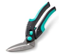 Beaditive Forbici angolate robuste da 25 cm - acciaio inossidabile giapponese, lama seghettata - forbici industriali per tessuti spessi, cuoio, cartone, tappeti, erba artificiale